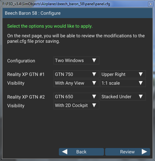 GTN Prepar3D Config