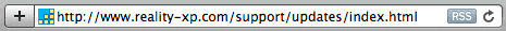 RSS icon displays in the URL bar